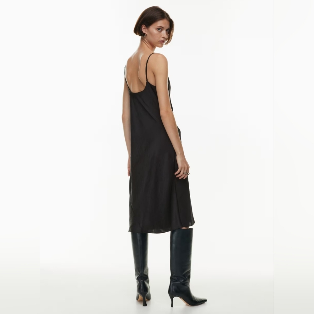 NEW Aritzia Wilfred Only Satin Cowlneck Slip Dress - Picture 5 of 5